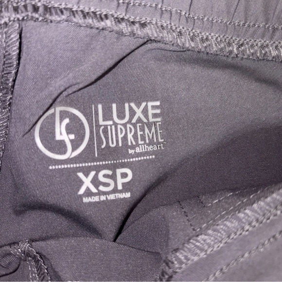 AllHeart Size Extra Small-P Unisex Drawstring Scrub Pants Straight Leg Gray - Picture 2 of 8